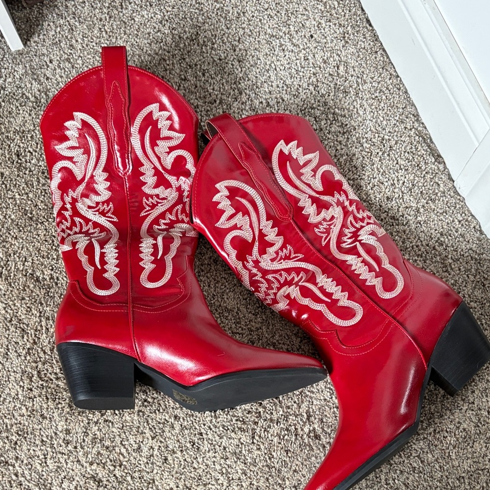 Red Western Cowboy Boots
